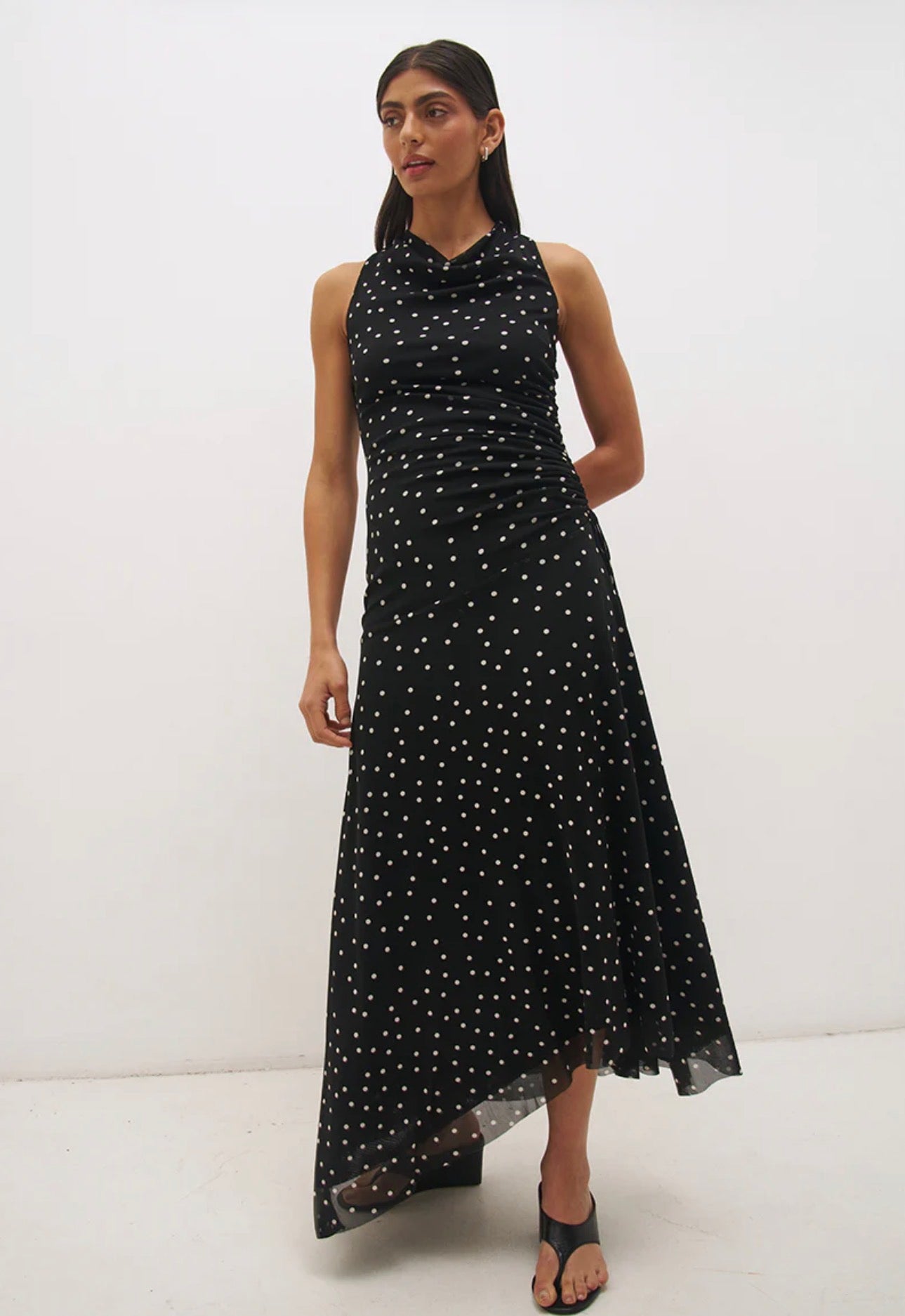 Vesper Spot Dress Black Base Polka Dot