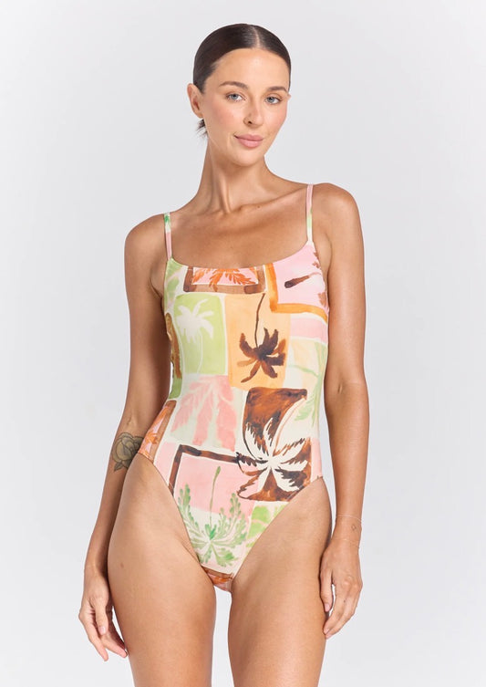 Florida Oasis One Piece Swimsuit - Sunset