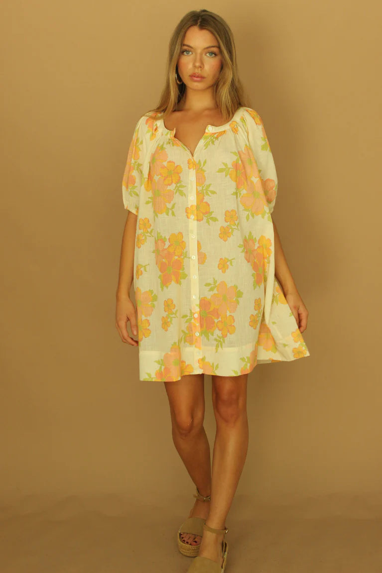 JULIETTE SMOCK DRESS - BLOOM