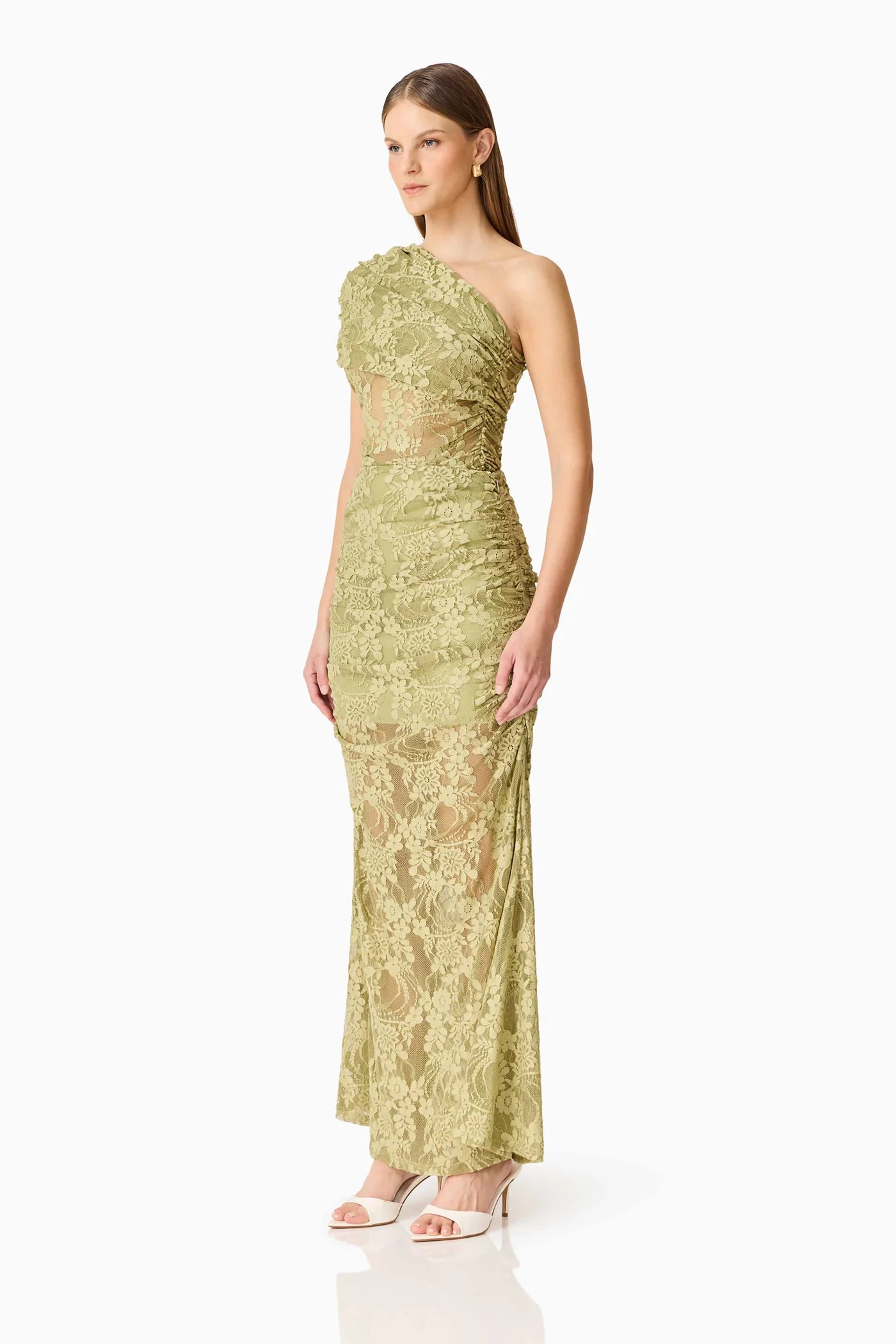 Fiorella Top & Skirt in Pistachio Green