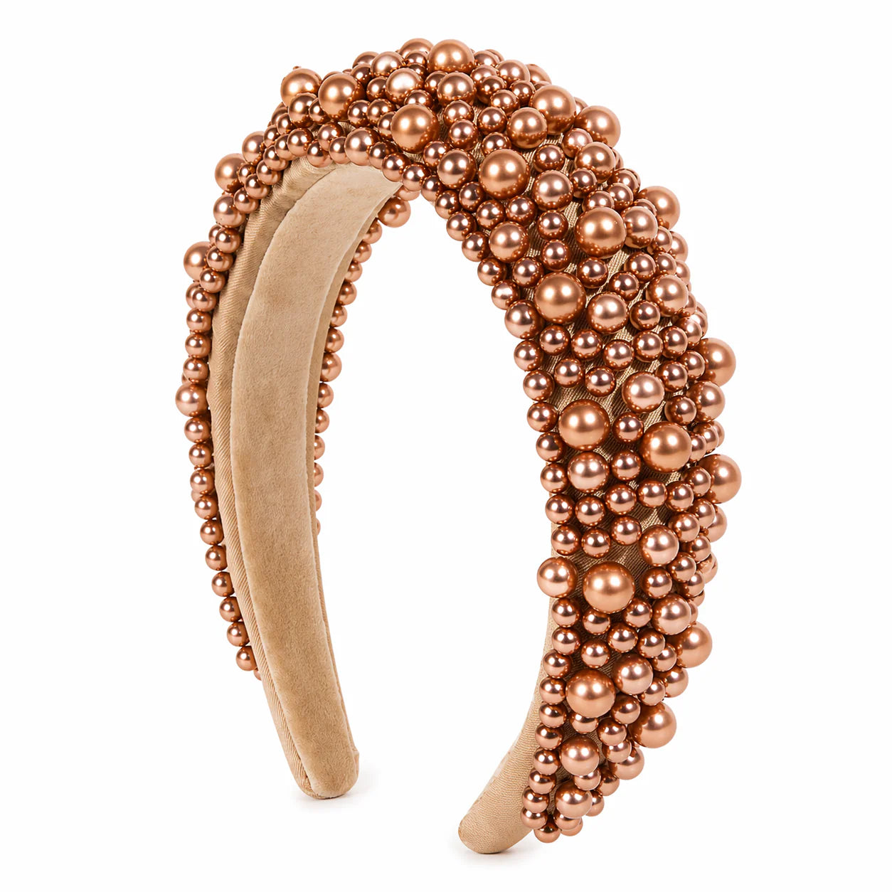 Blaire Pearl Rose Gold Beaded Headband