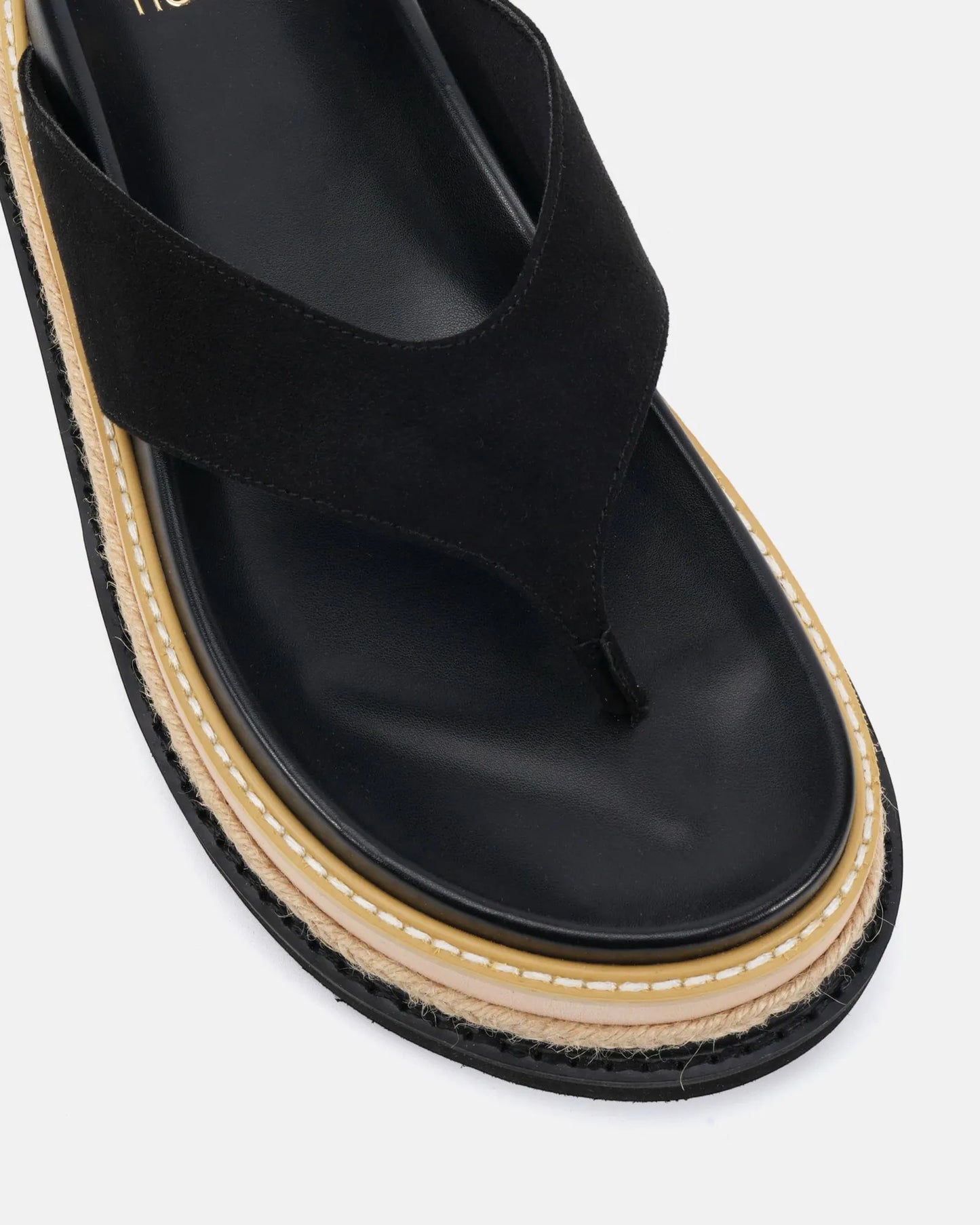 SPOIL BLACK SUEDE FLATFORM