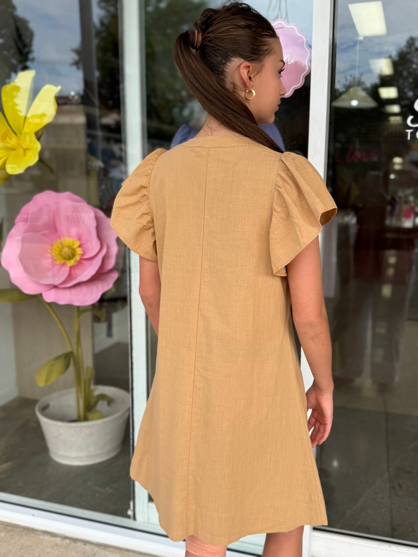 Mia Dress - Tan