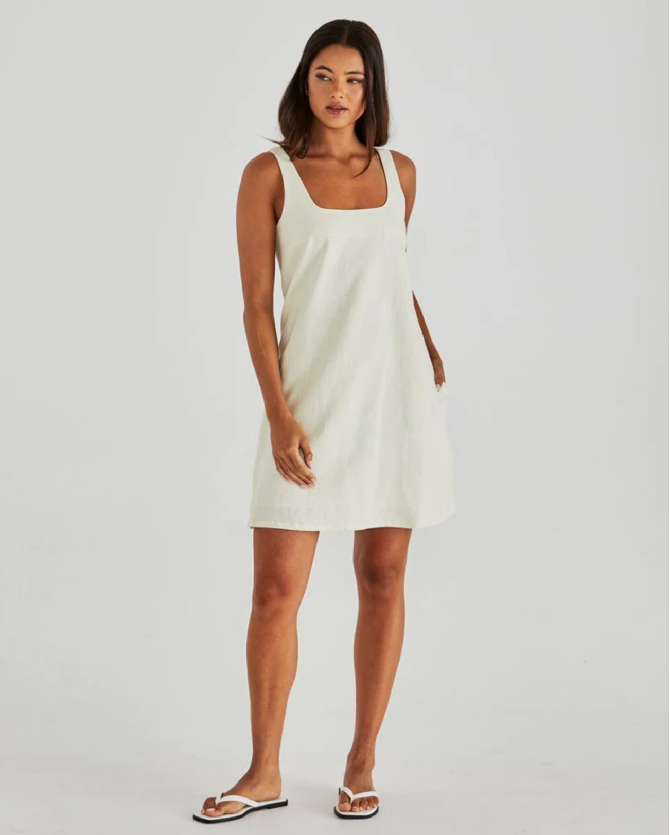 VIENNE MINI SHIFT DRESS - BUTTER YELLOW