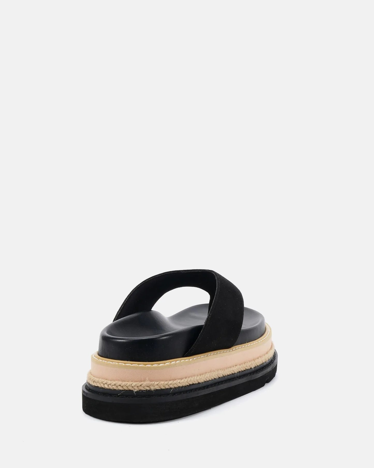 SPOIL BLACK SUEDE FLATFORM