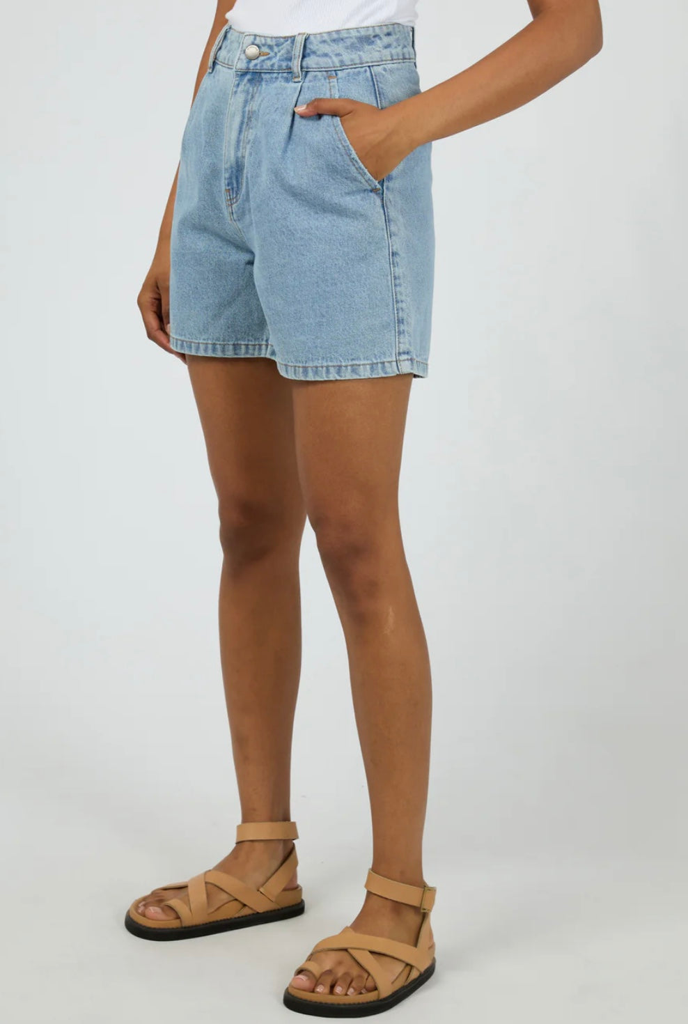 STEVIE DENIM SHORT LIGHT BLUE