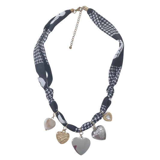 FABRIC NECKLACE - Black