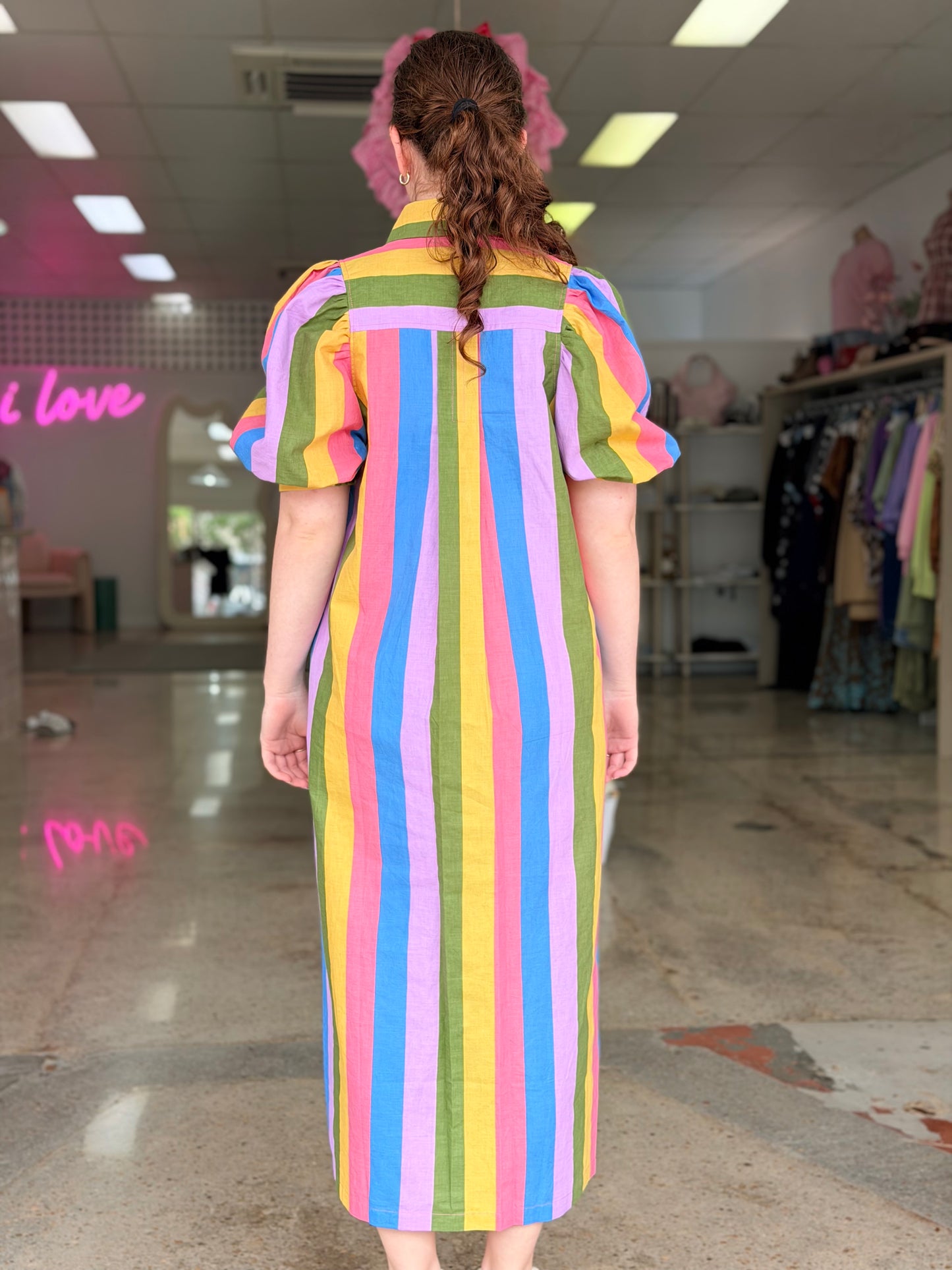 Adi Midi Dress - Sardinian Candy
