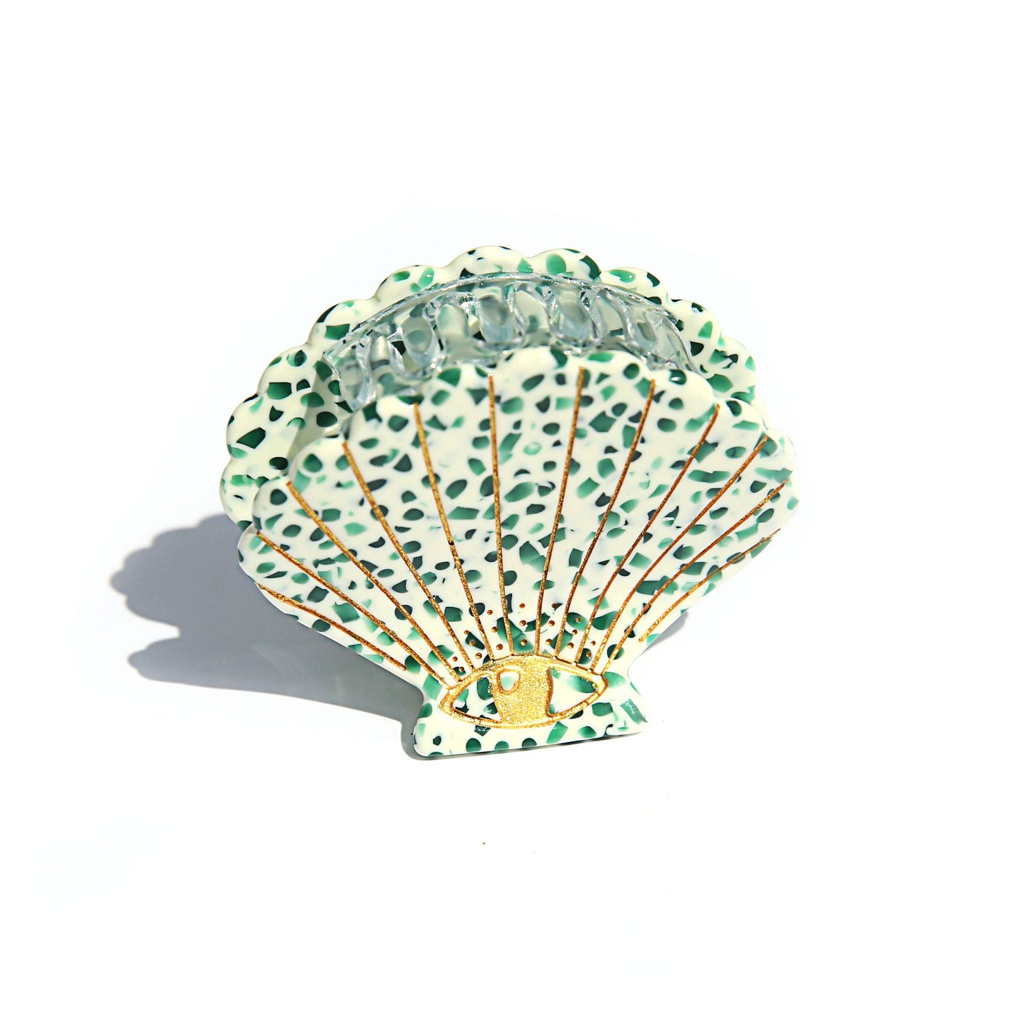 Green Terrazzo Shell