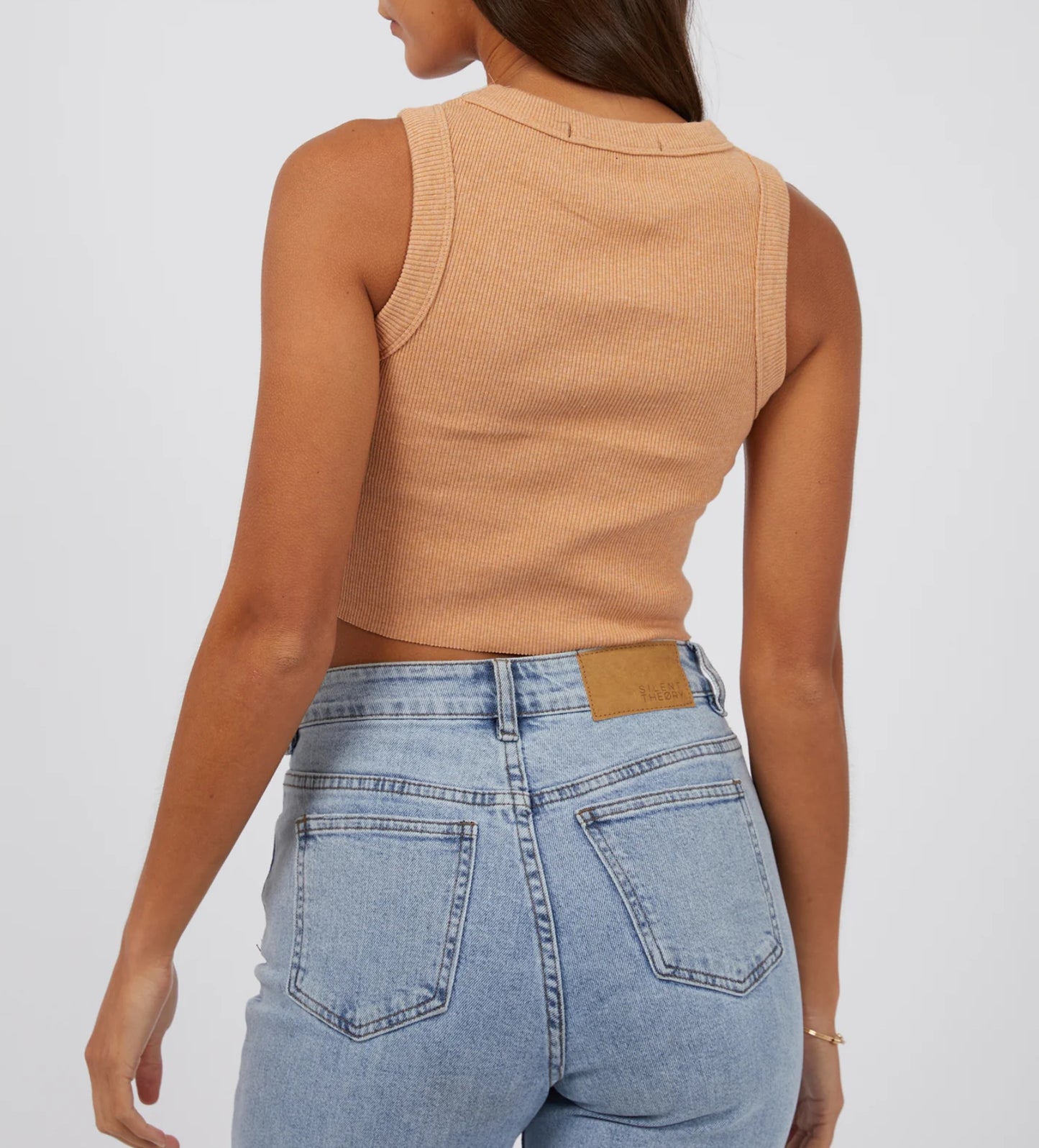 PIA CROP TANK - PEACH