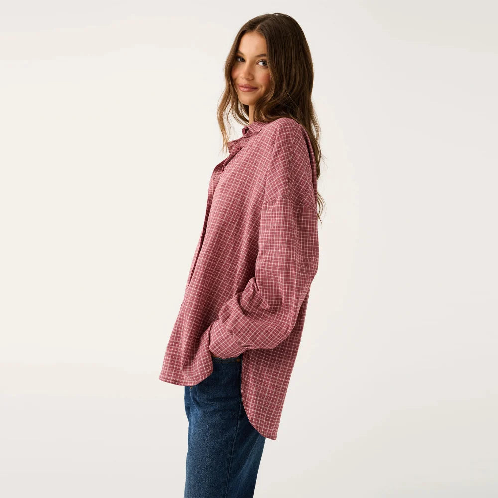 Darby Shirt - Mulberry Check