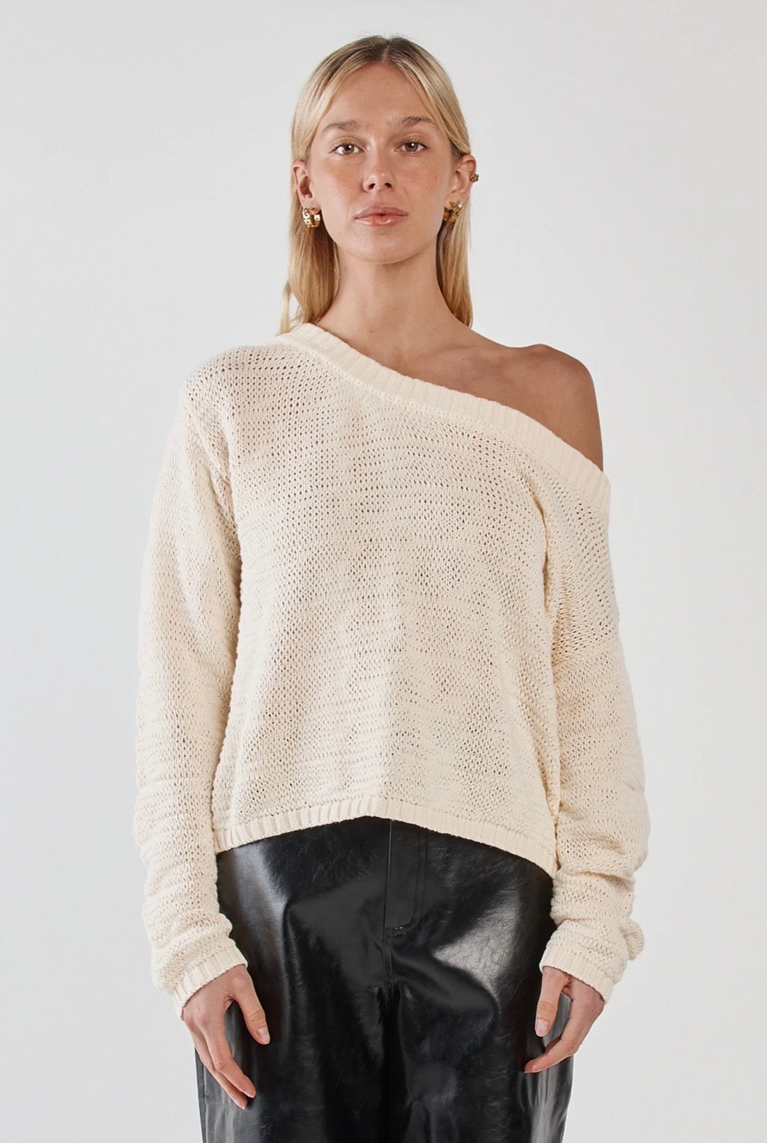 Kiara Asymmetric Knit - Cream