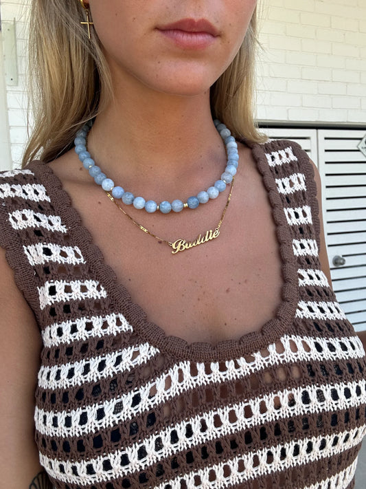 Azure Tide Natural Stone Necklace