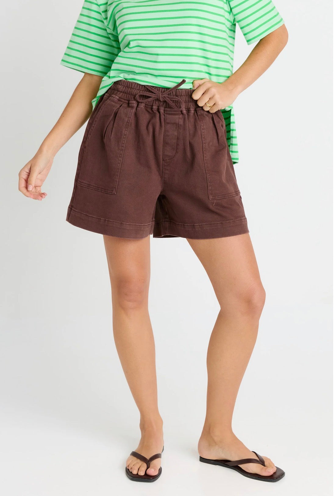 Quinn Cotton Short - Chocolate
