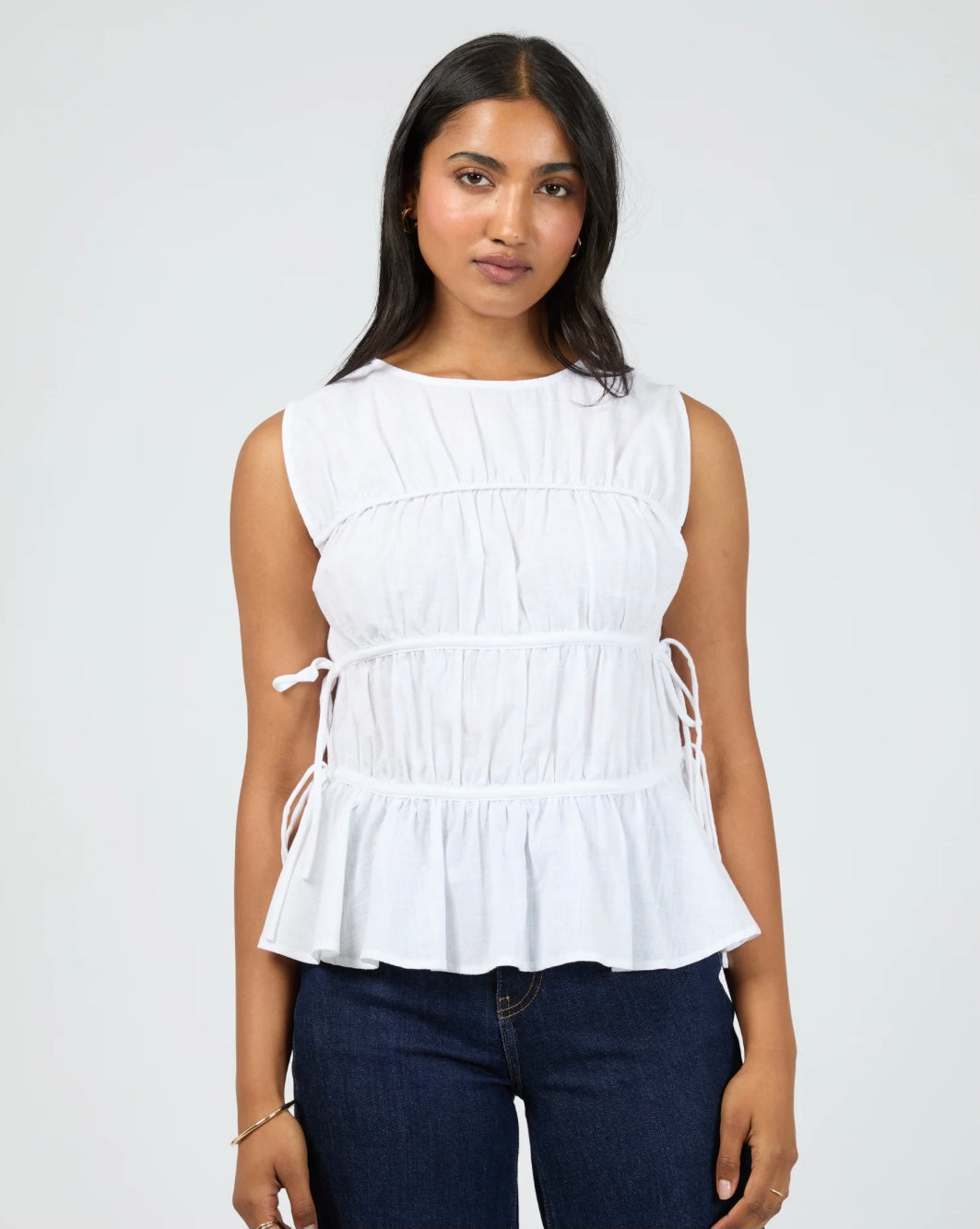 Lou Lou Tie Top White
