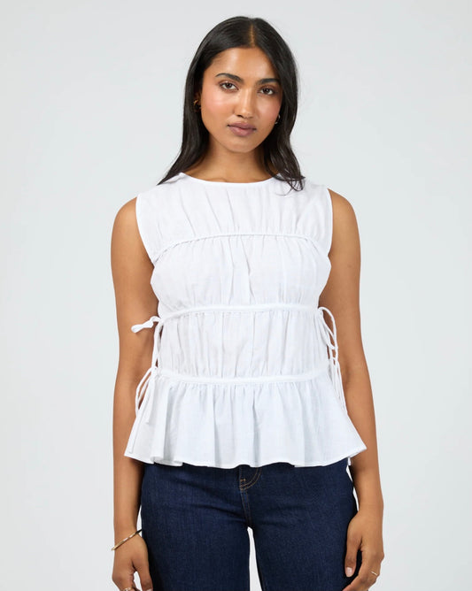 Lou Lou Tie Top White