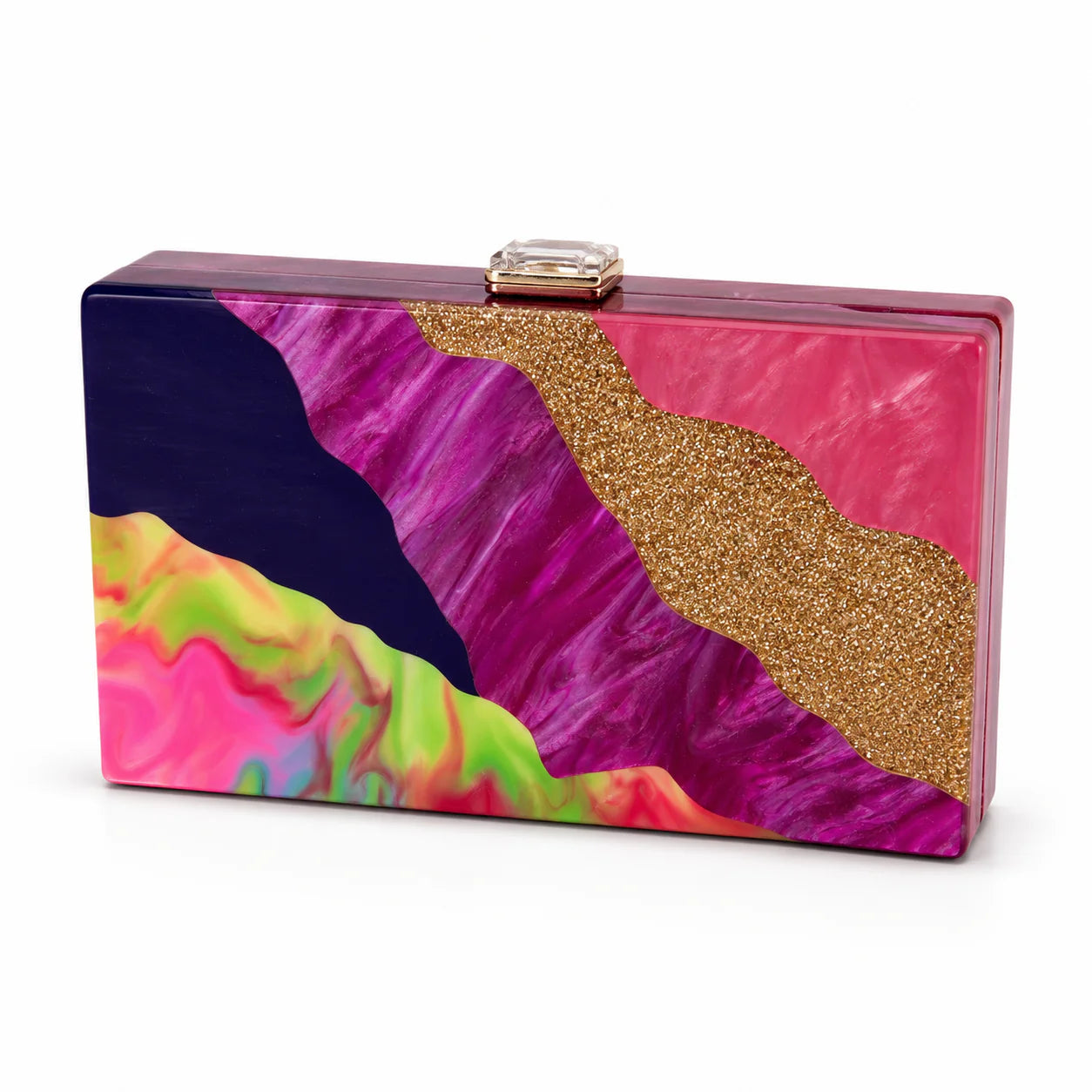 Acrylic Clutch - Rainbow