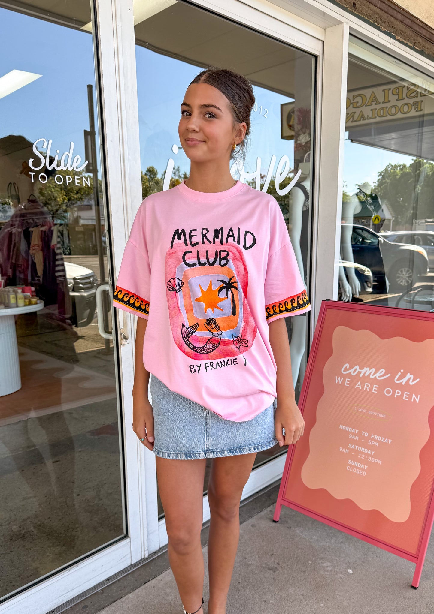 Mermaid Club Oversized Tee