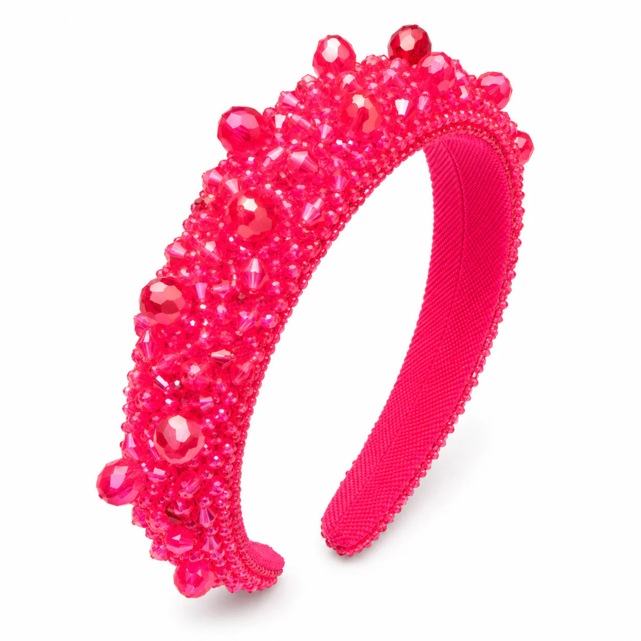 Julia 2.0 Beaded Headband - Hot Pink