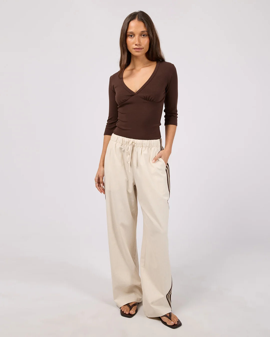 SLOANE TRIM PANT NATURAL