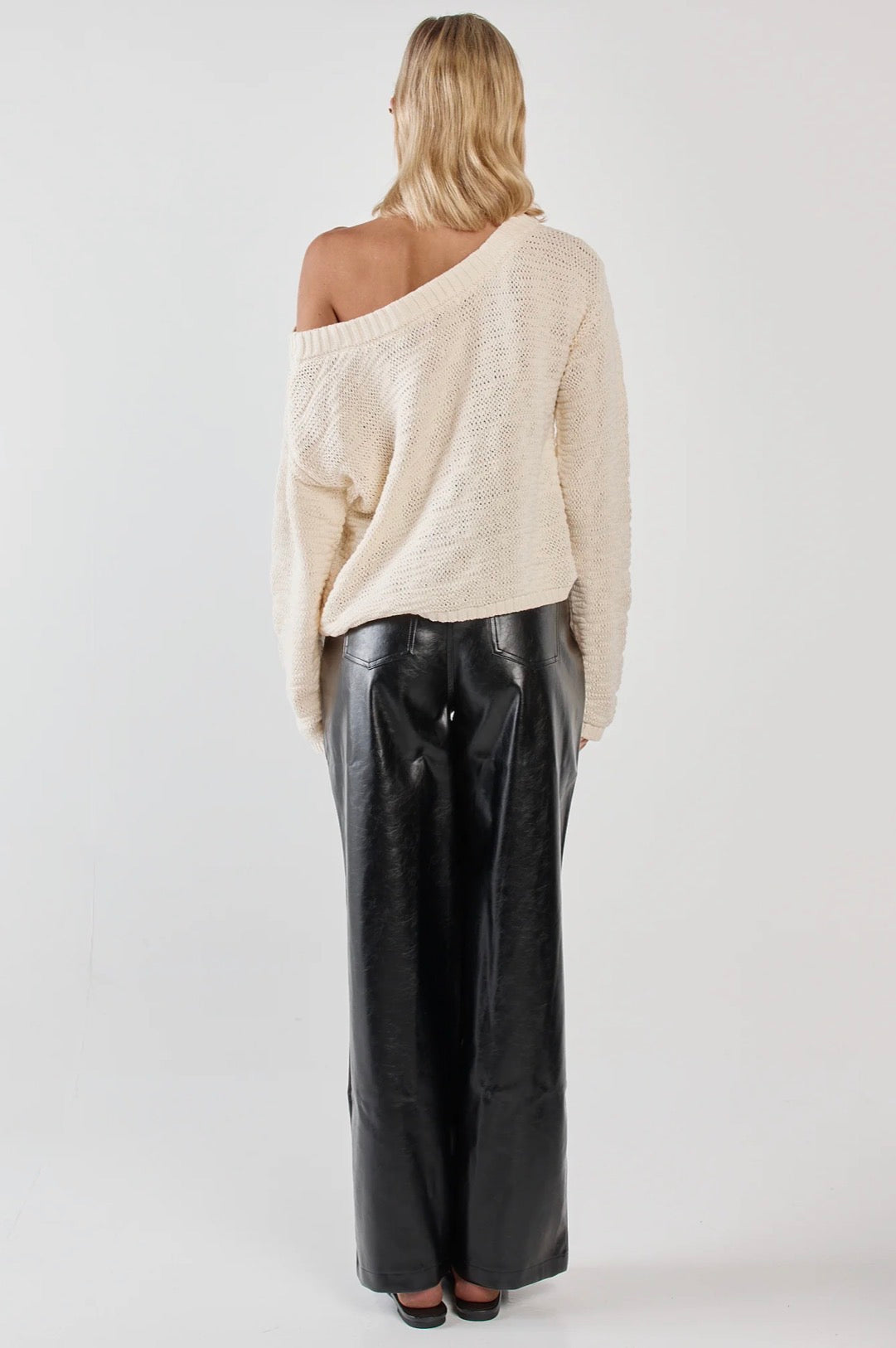 Kiara Asymmetric Knit - Cream