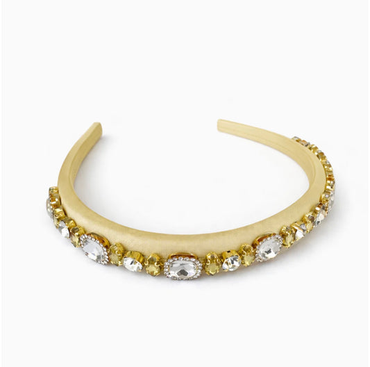 Cecilia Thin Statement Headband, Yellow