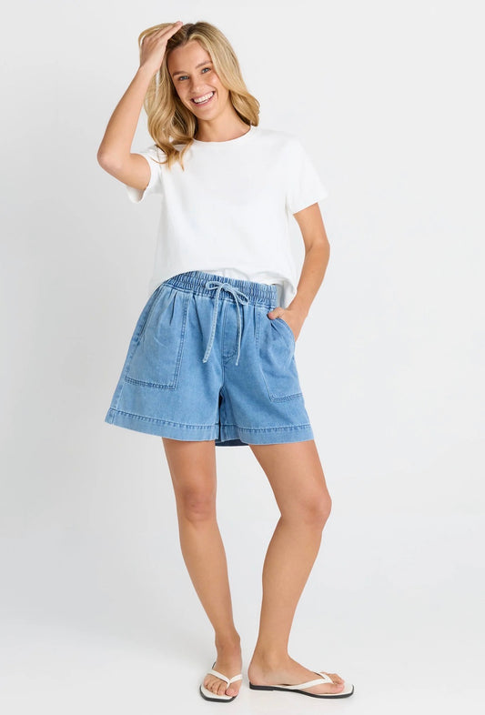 Quinn Cotton Short - Blue Medium