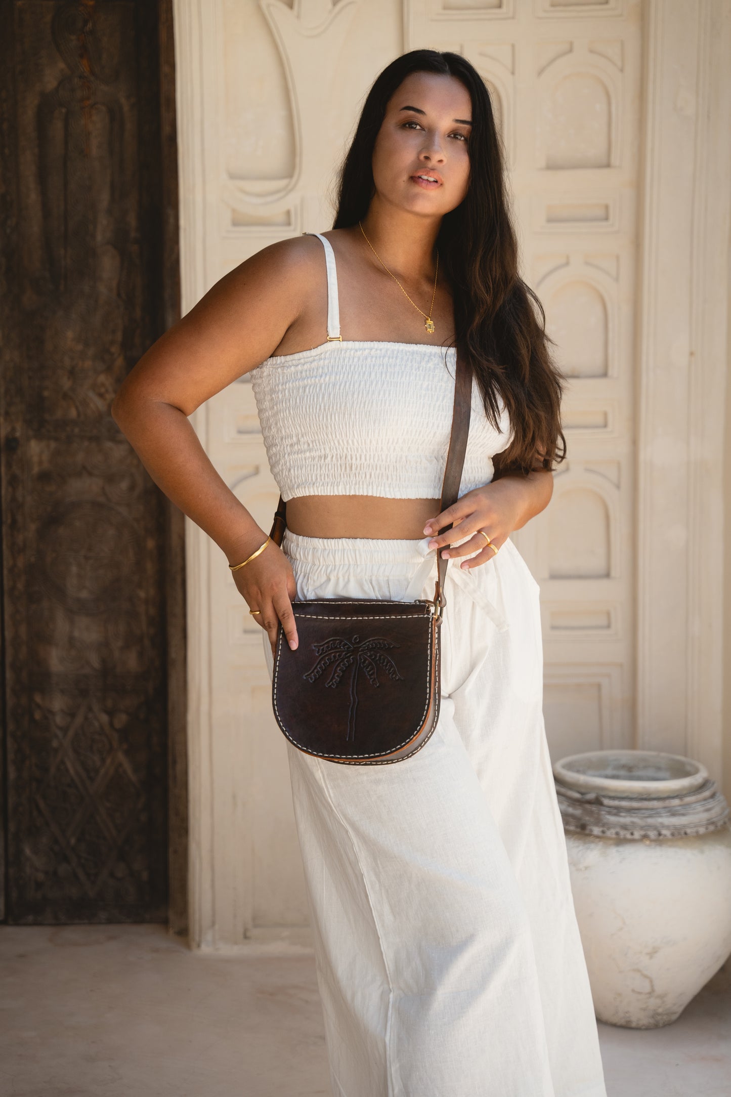 PALMS CROSSBODY - VINTAGE BROWN