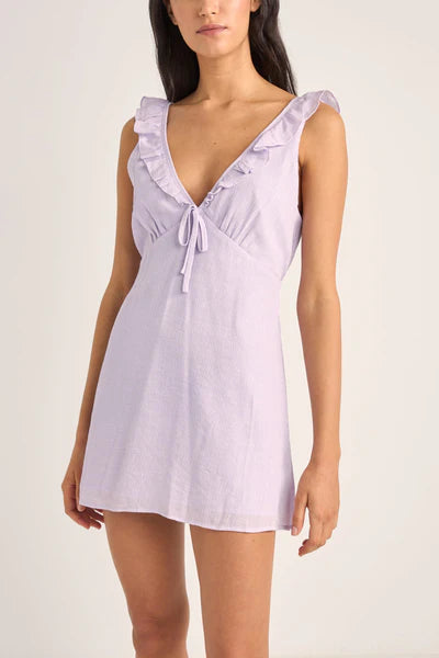 Elsie Ruffle Mini Dress - Lilac