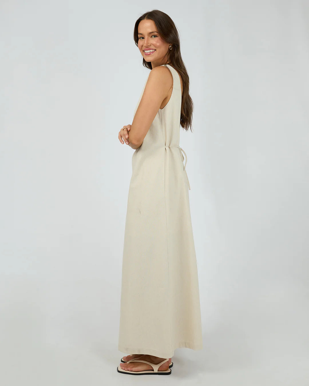 TALLOW TIE MAXI DRESS NATURAL