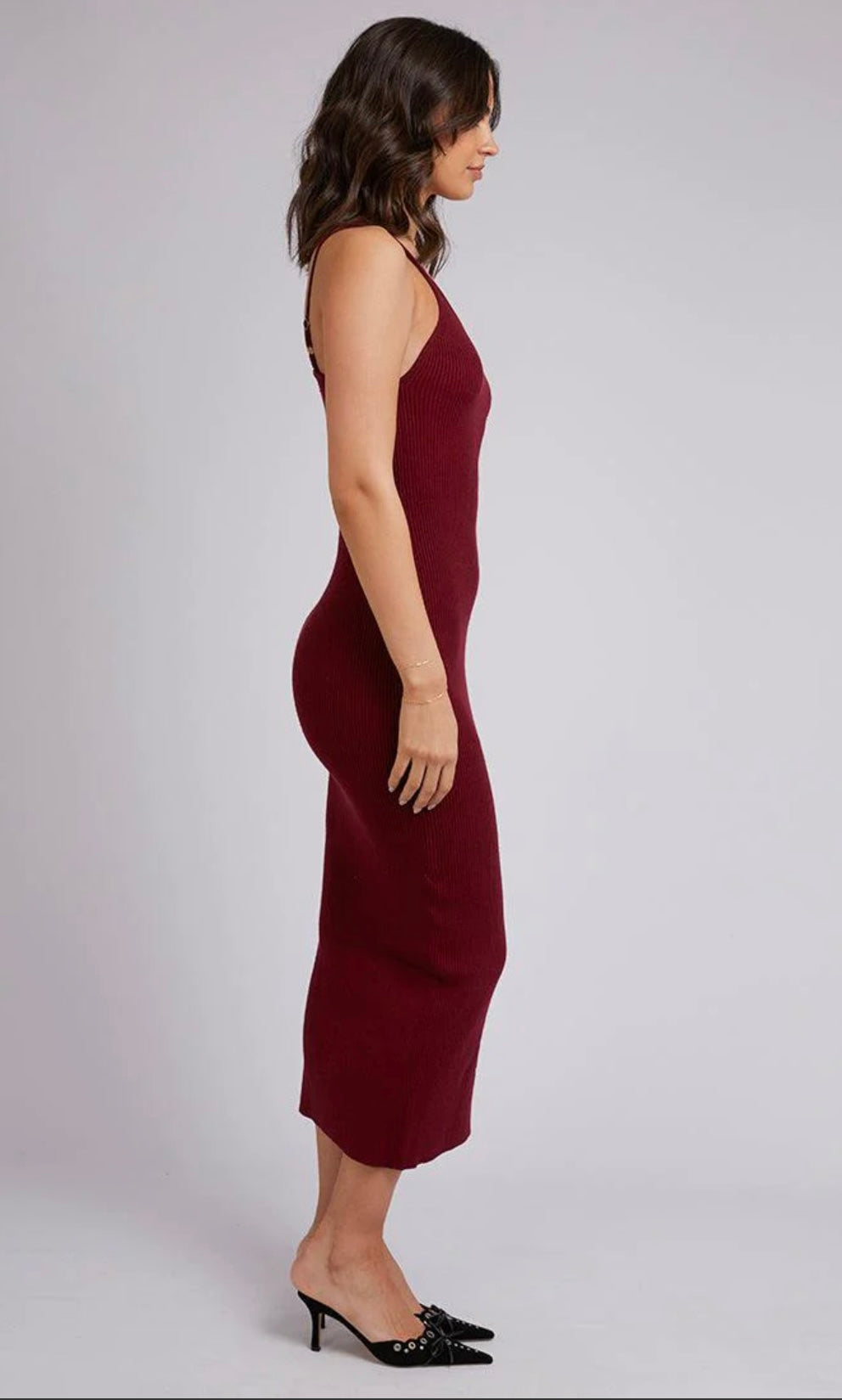 Maeve Knit Dress Burgundy