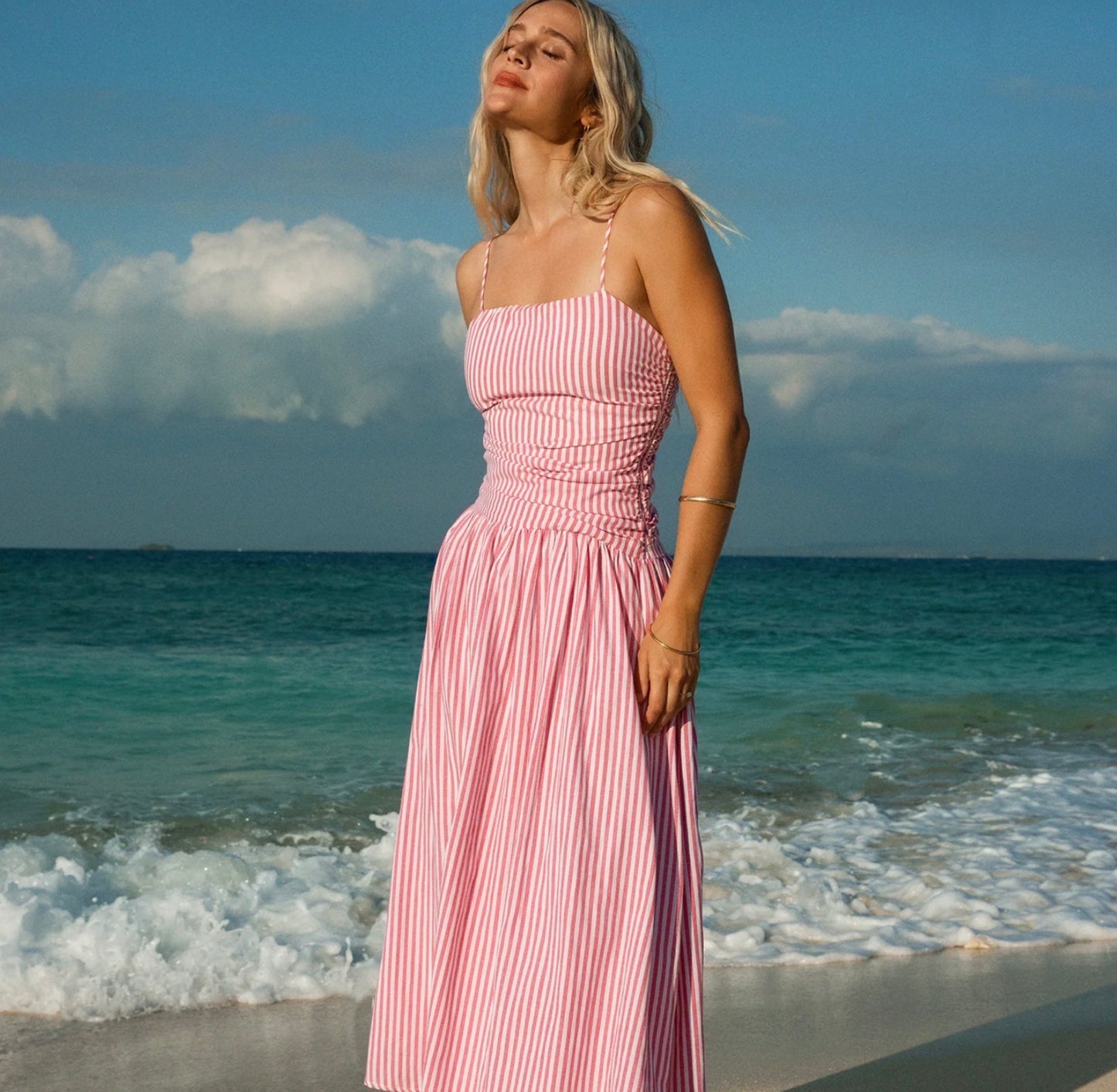 FRANCA STRIPE MAXI DRESS STRIPE