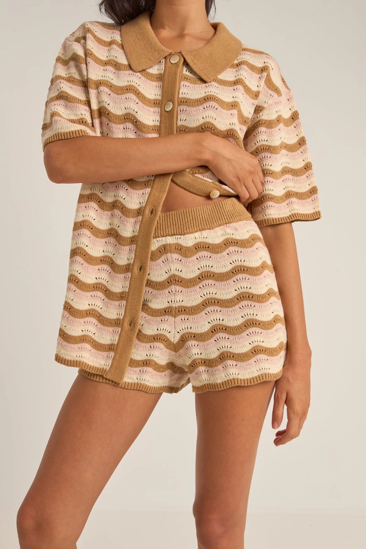 Aries Stripe Knit Shorts