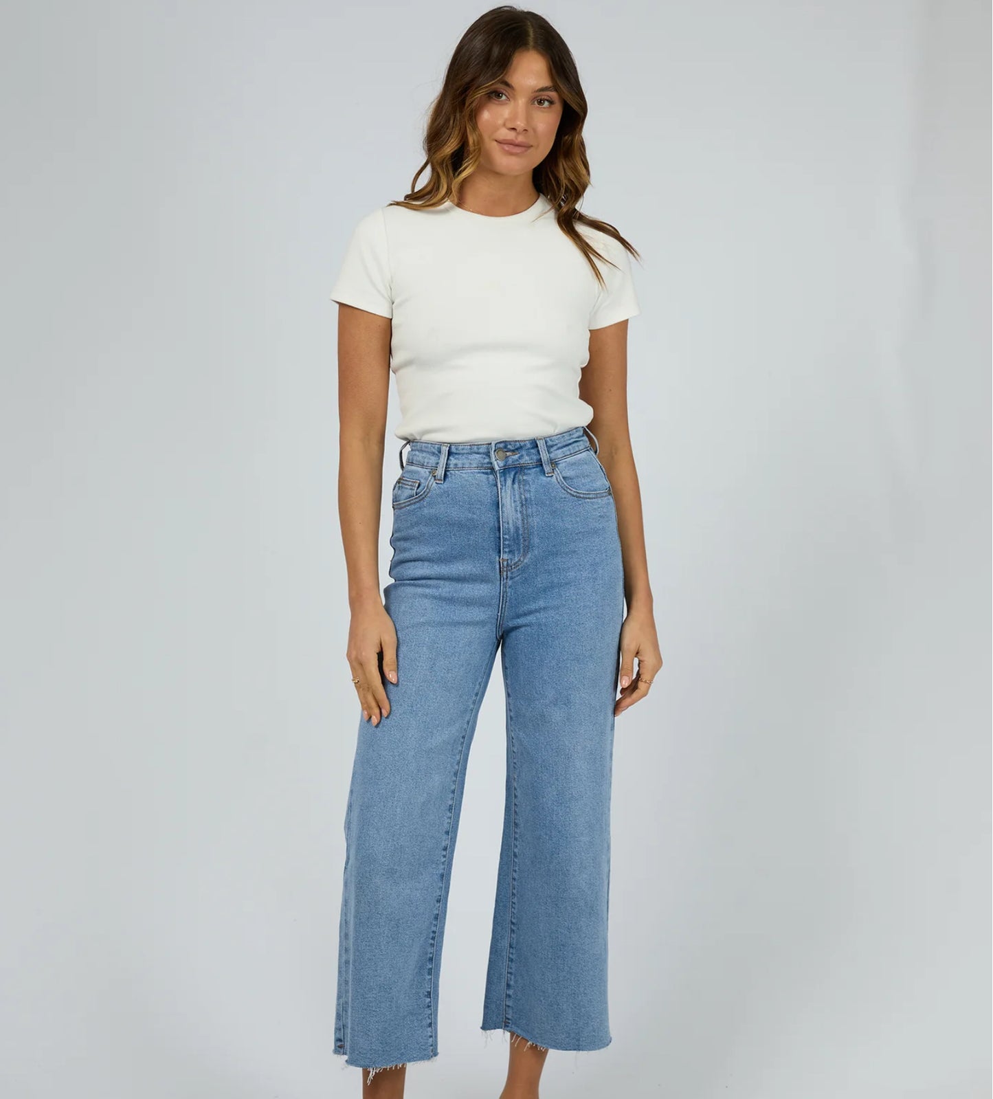 CHARLIE HIGH RISE WIDE LEG JEAN - HERITAGE DENIM