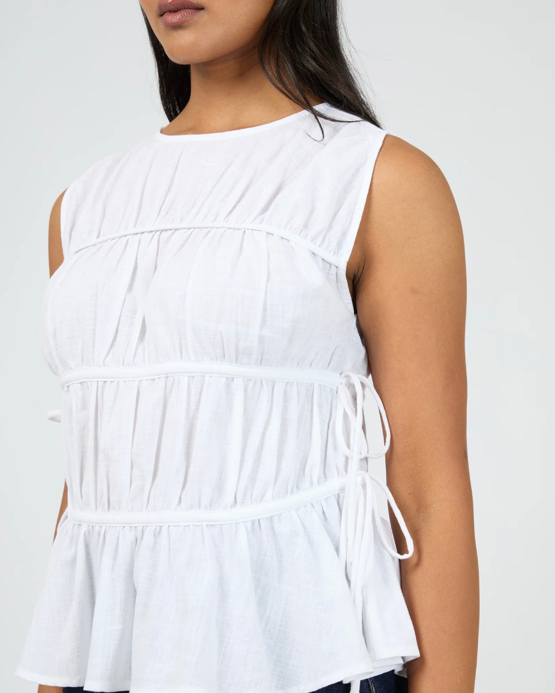 Lou Lou Tie Top White