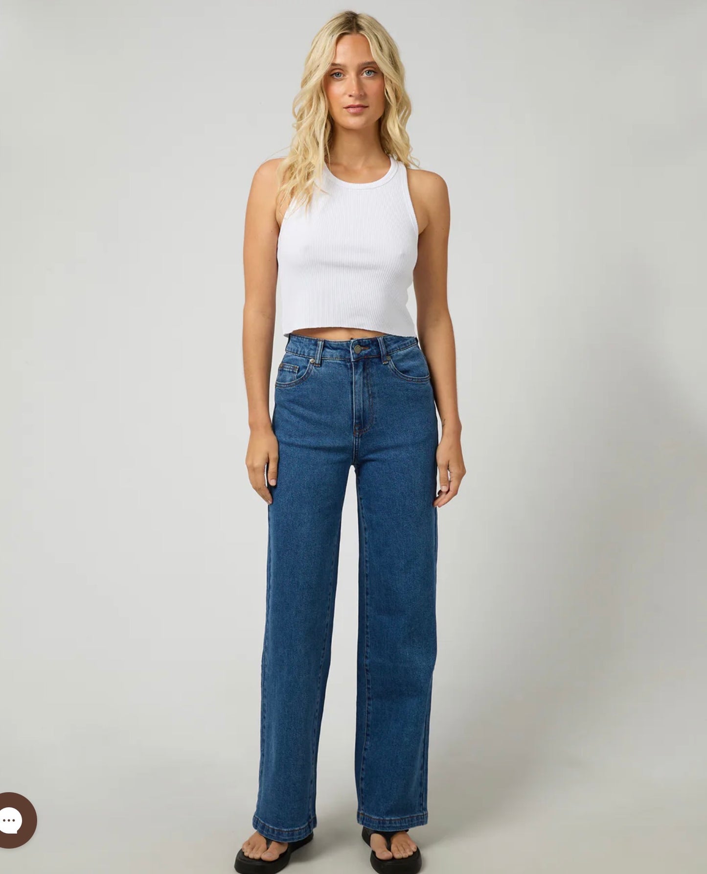 JACQUI WIDE LEG HERITAGE BLUE