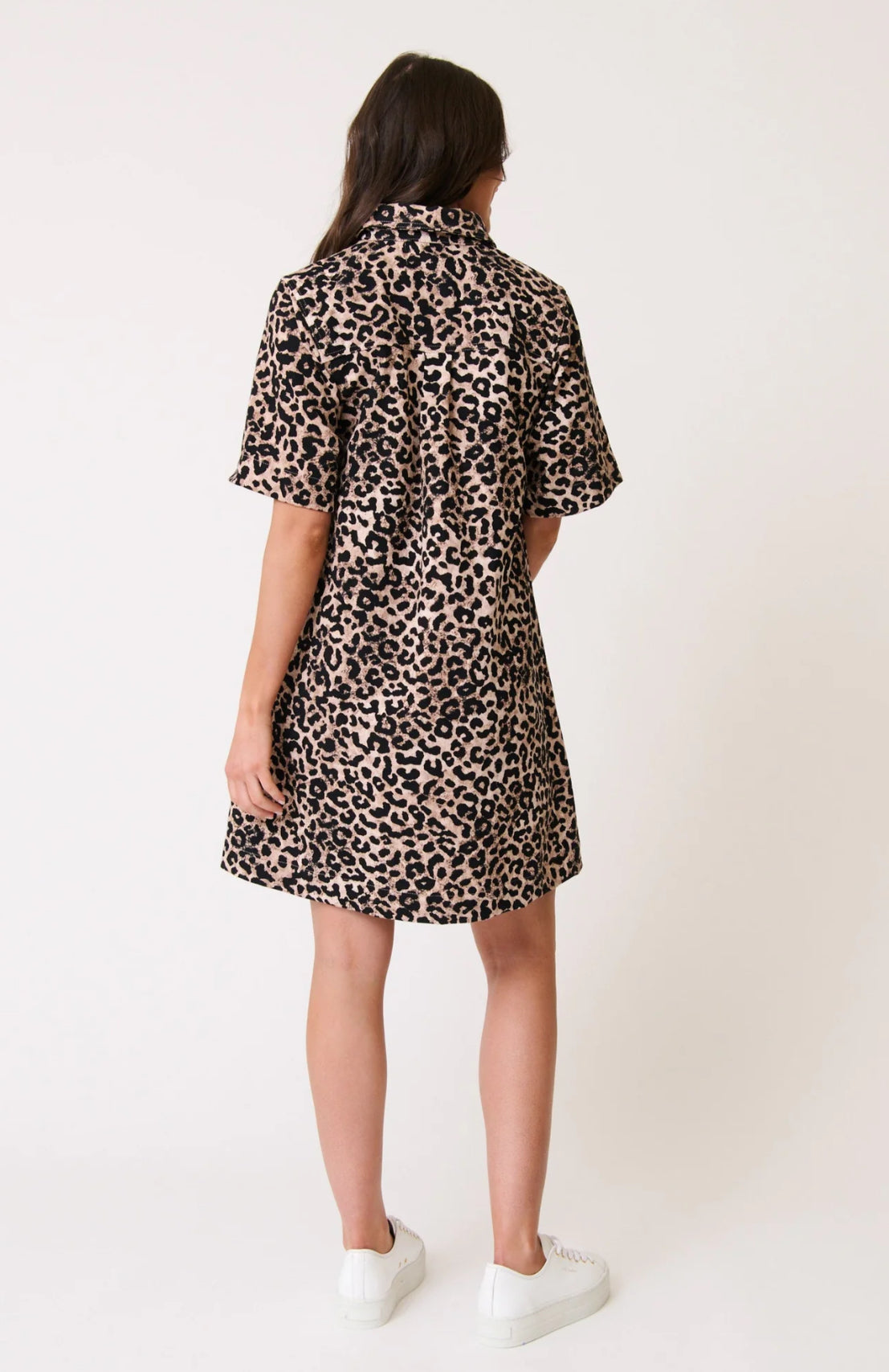 Quinn Dress - Neutral Leopard