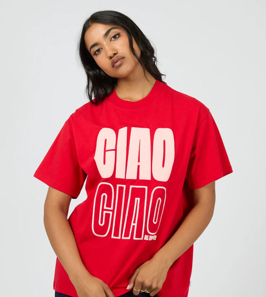 CIAO CIAO RELAXED TEE -/RED