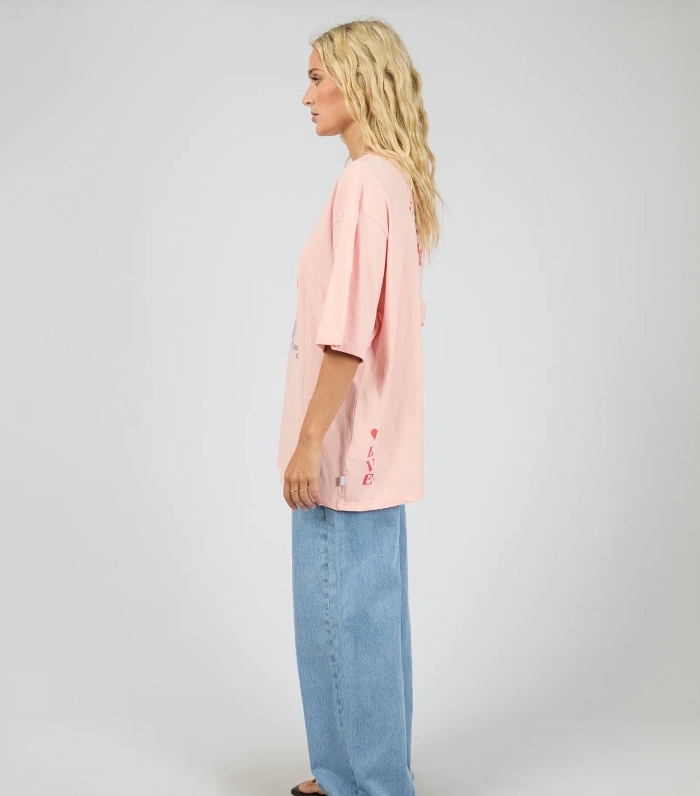 SNAKE EYES OVERSIZED TEE LIGHT PINK