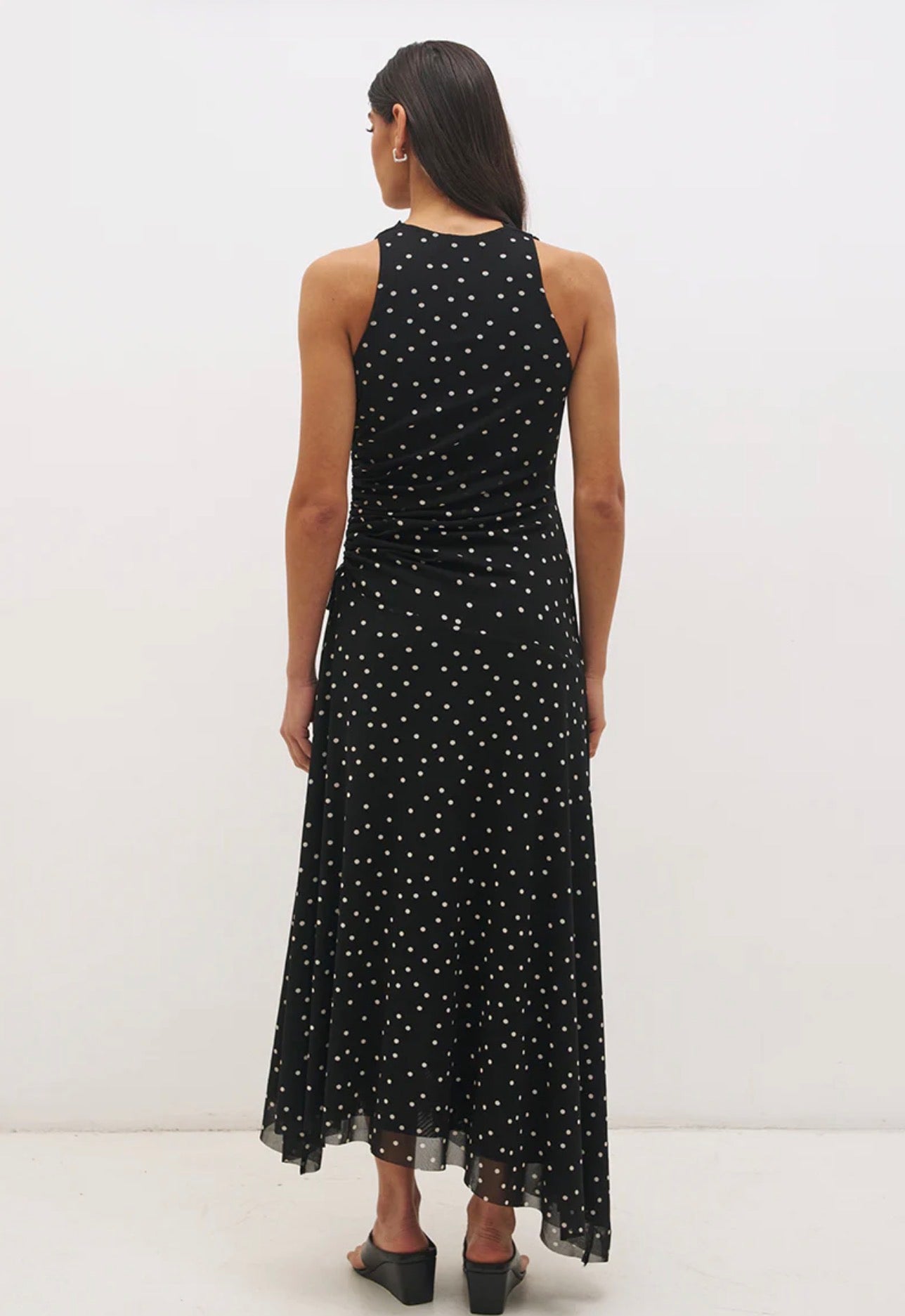 Vesper Spot Dress Black Base Polka Dot