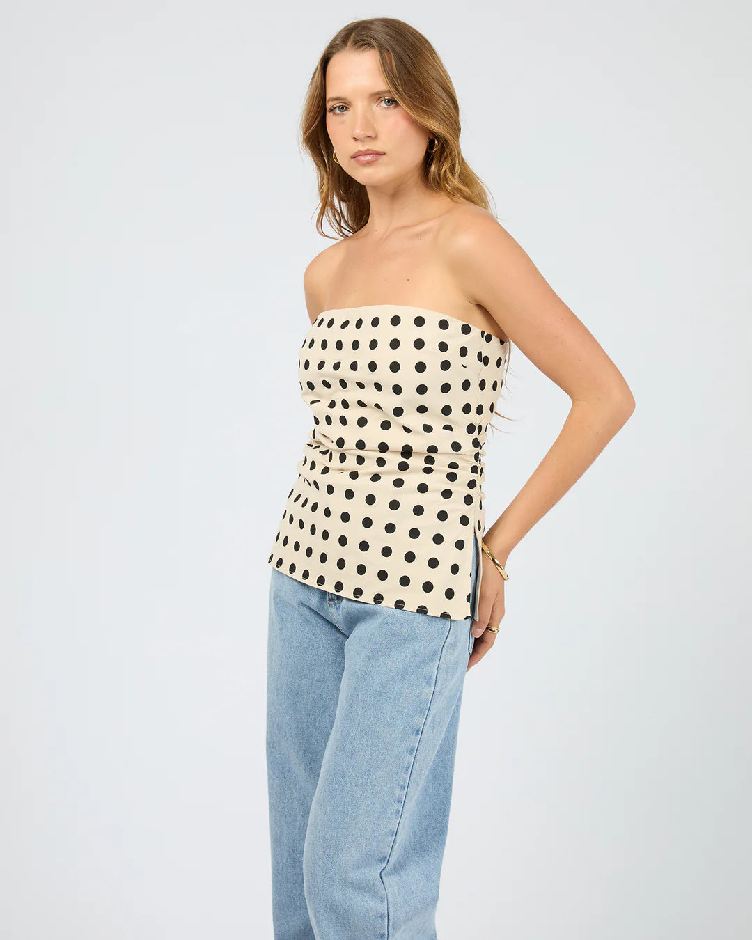 NIEVE STRAPLESS TOP NATURAL