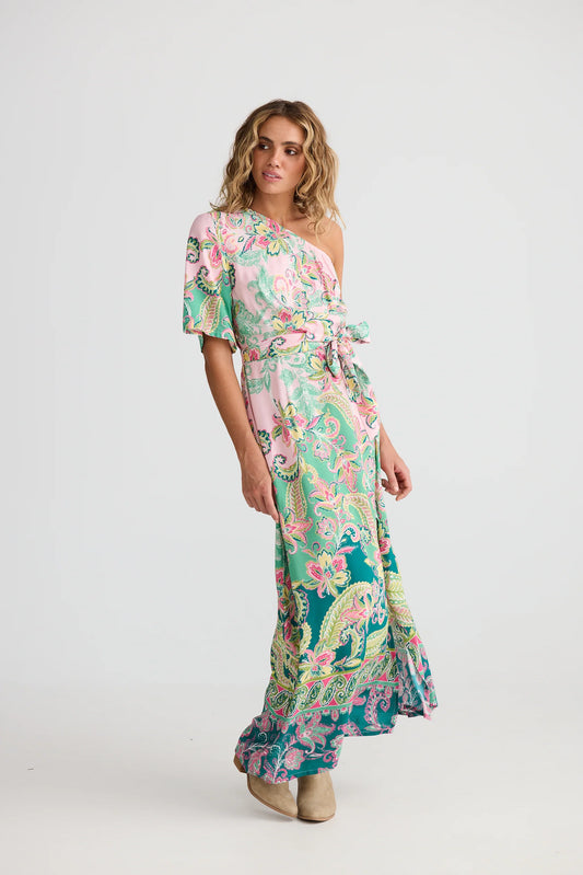 Cantina Asym Dress Paisley Dream