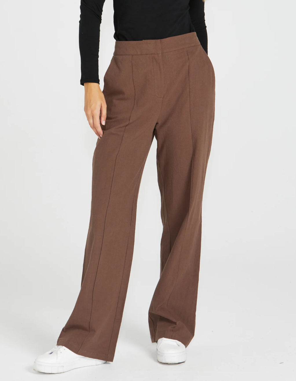 Roxy Tapered High Waist Pant - Chocolate