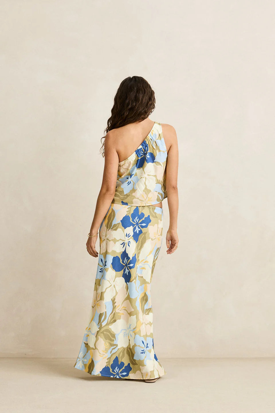 BLANCA FLORAL BIAS CUT MAXI SKIRT