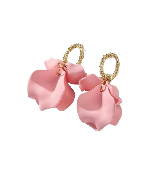 Autumn Leaves Earrings - Pink