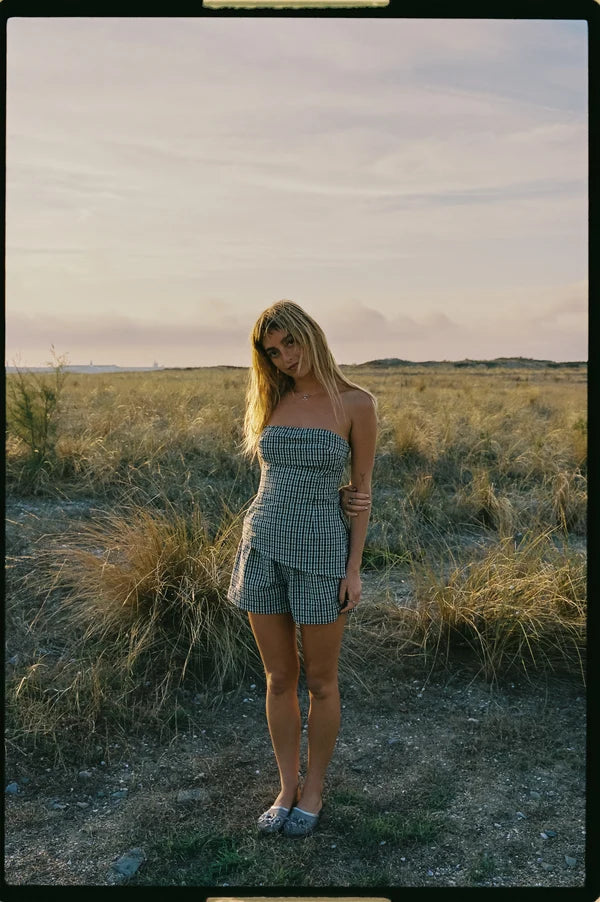 Lottie Check Short Brown