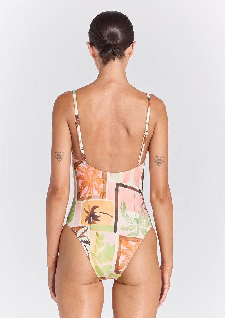 Florida Oasis One Piece Swimsuit - Sunset