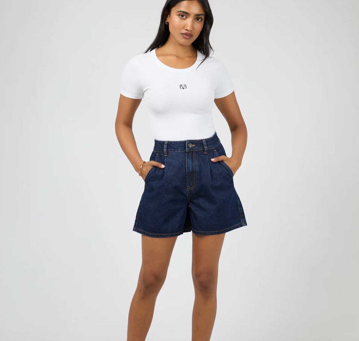 STEVIE DENIM SHORT - INDIGO