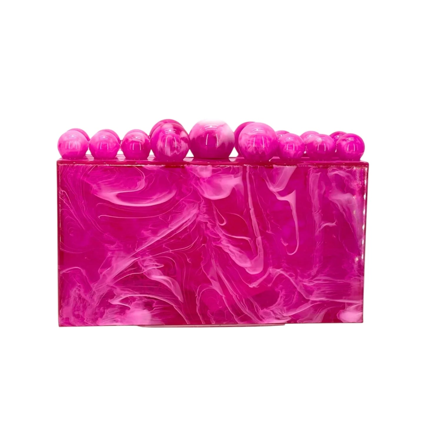 Bubble Acrylic Clutch - Pink