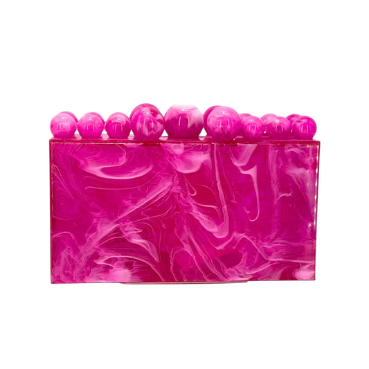Bubble Acrylic Clutch - Pink